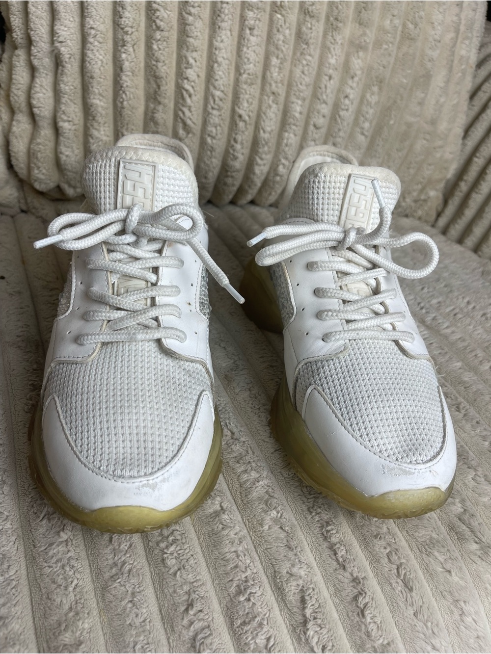 Steve Madden Maxima Rhinestone Women’s Chunky Platform Sneakers Size 7 Bling - Picture 2 of 12